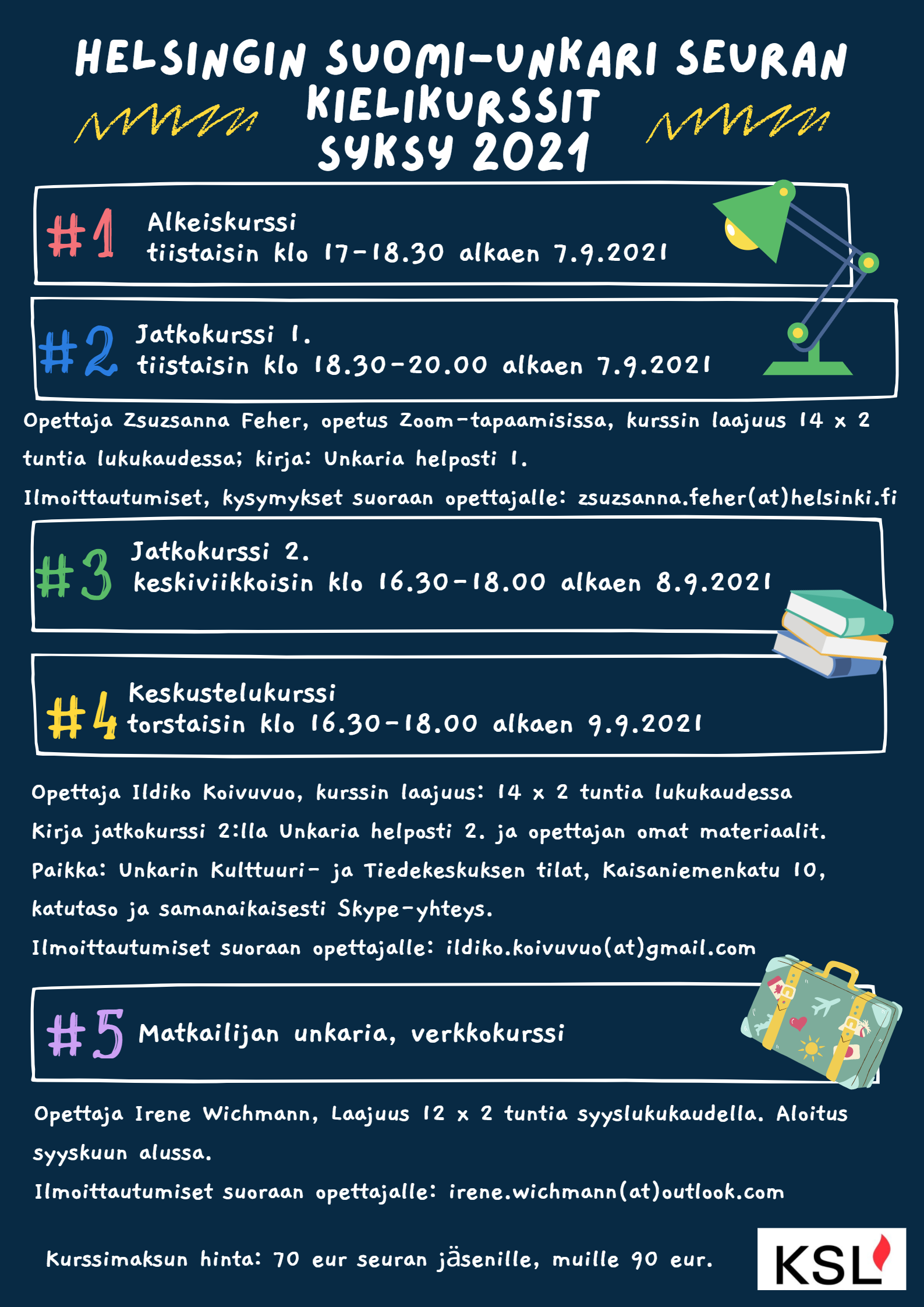 Syksyn 2021 Kielikurssit – Helsingin Suomi-Unkari Seura